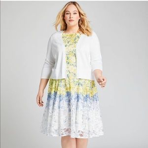 Lane Bryant 3/4 sleeve cropped cardigan size 14/16